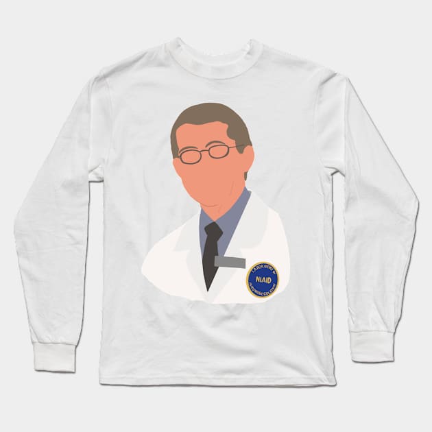 Dr. Fauci Portrait Long Sleeve T-Shirt by GrellenDraws